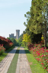 sigurtà garden park in valeggio sul mincio village in italy 