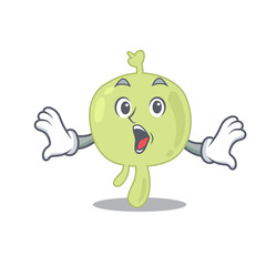 Lymph node mascot design concept having a surprised gesture
