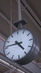 big clock with the right time at a station