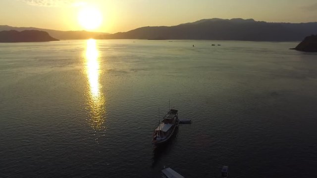 sunset on the labuan bajo