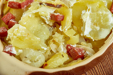 Celeriac, potato and rosemary gratin