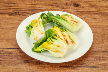 Vegan Grilled bok choy salad