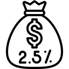 Money bag icon, Islam zakat related vector