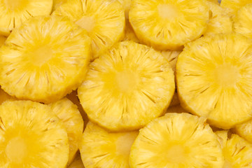 Pineapple slices as background
