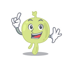 Lymph node caricature design style with one finger gesture