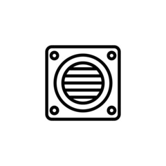 Drain  vector icon in linear, outline icon isolated on white background