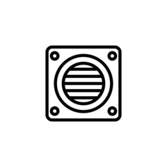 Drain  vector icon in linear, outline icon isolated on white background