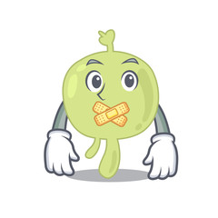 Lymph node cartoon character style having strange silent face