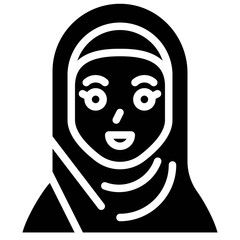 Muslim woman icon, ramadan festival related vector