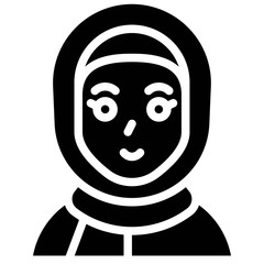 Fototapeta premium Muslim woman icon, ramadan festival related vector