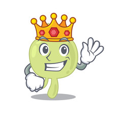 A Wise King of lymph node mascot design style with gold crown