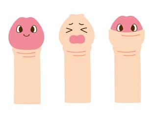 包茎のイラスト素材