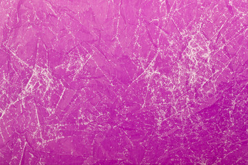 Old crumpled pink texture as background