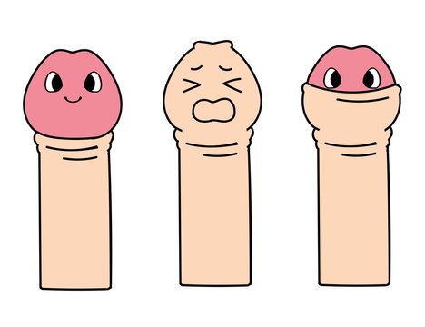 包茎のイラスト素材