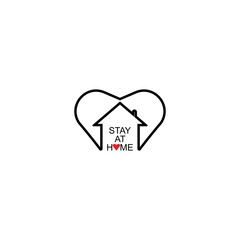 Stay home logo vector
