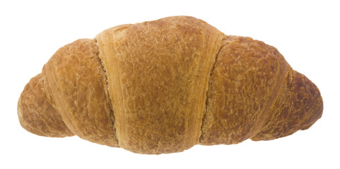 Croissant isolated on a white background close-up.
