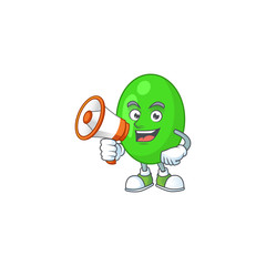 An image of tetrad cartoon design style with a megaphone