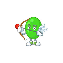 Obraz premium mascot design concept of tetrad cute Cupid with arrow and wings