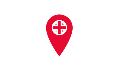 Georgia Location pin map navigation label symbol