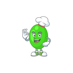 Tetrad chef cartoon drawing concept proudly wearing white hat