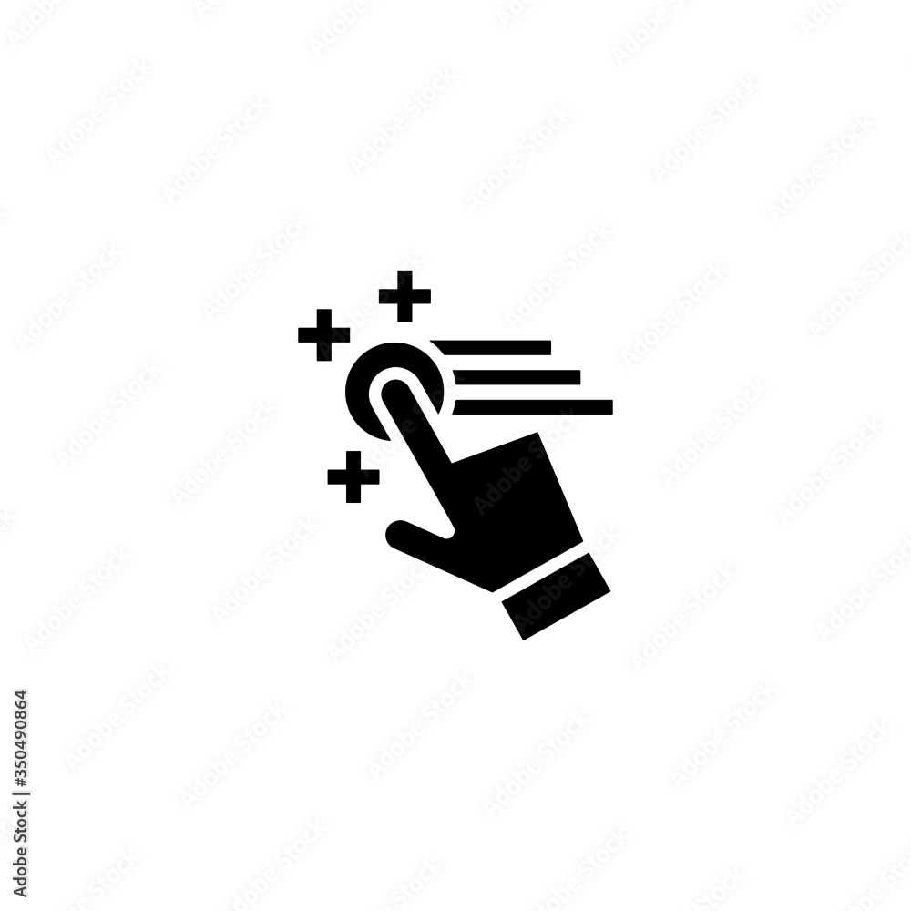 Poster interactive vector icon in black solid flat design icon isolated on white background