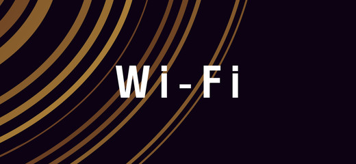 Abstract round elements, waves flowing in circles from the top right angle of the composition as radio wi fi waves, cover composition