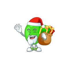 Santa tetrad Cartoon drawing design with sacks of gifts