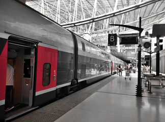 Naklejka na ściany i meble View Of Train At Railway Station