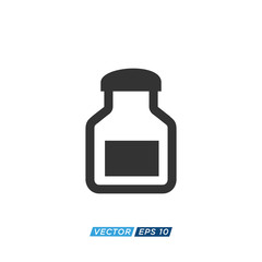 Pill Capsule Medicine Icon Design Vector
