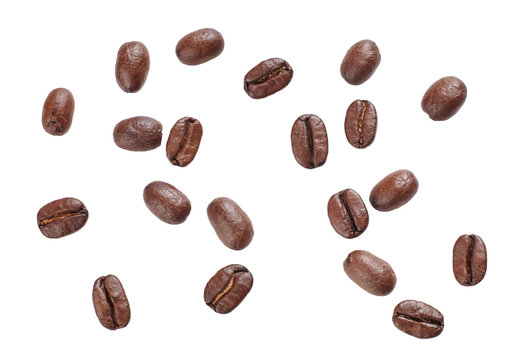 Coffee beans isolated on white. Close up. © happy_author