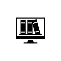 Educational platform vector icon in black solid flat design icon isolated on white background