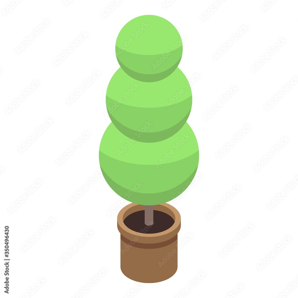 Aufkleber subway station tree icon. isometric of subway station tree vector icon for web design isolated on wh