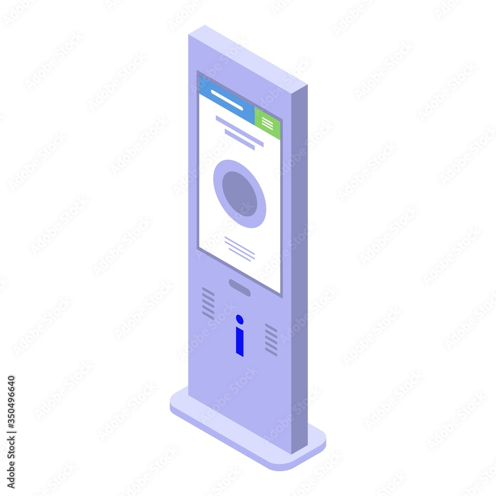 Poster lightboard metro information icon. isometric of lightboard metro information vector icon for web des