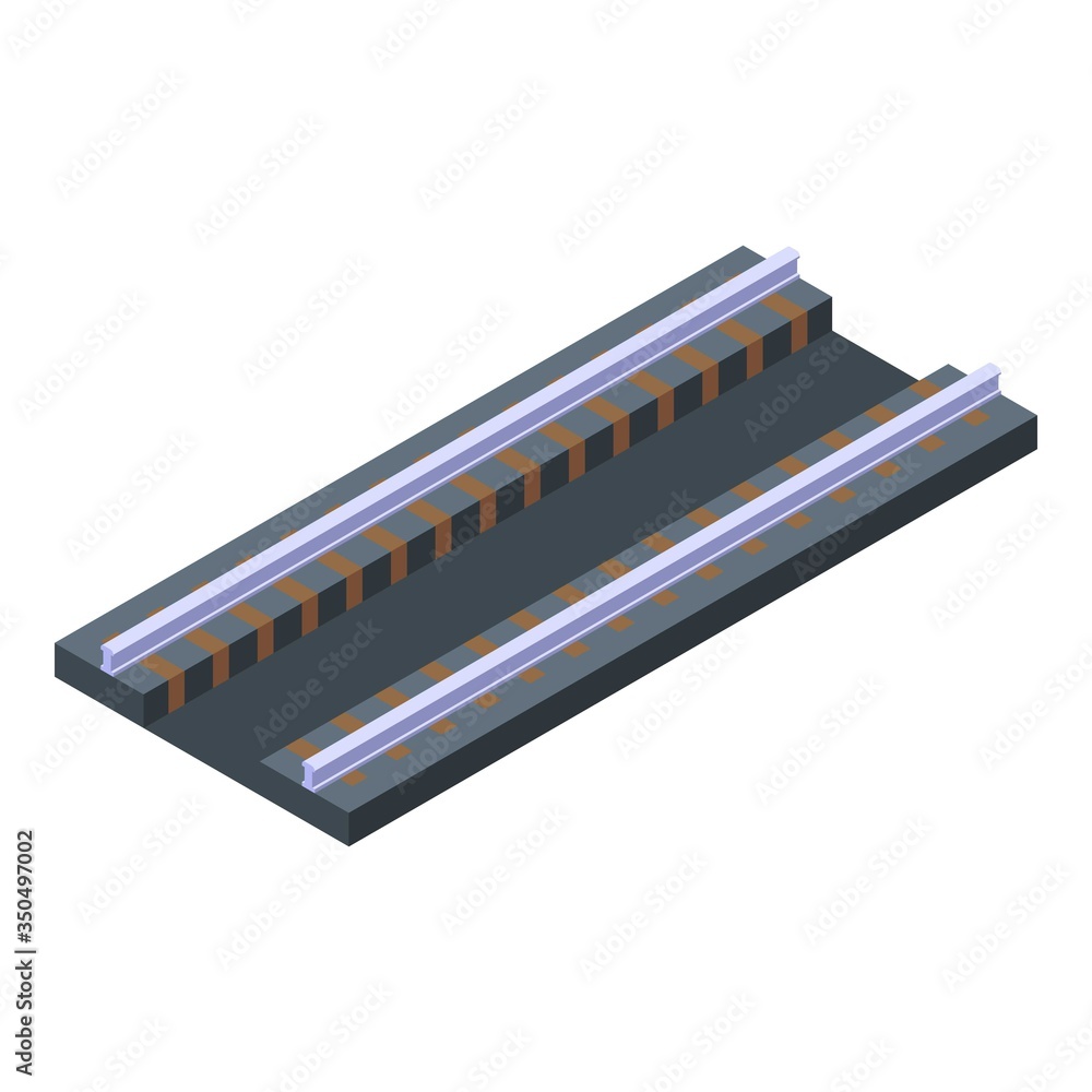 Aufkleber metro railway icon. isometric of metro railway vector icon for web design isolated on white backgrou