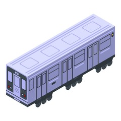 Metro wagon icon. Isometric of metro wagon vector icon for web design isolated on white background