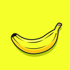 banana icon, vector banana icon, isolated flat banana icon