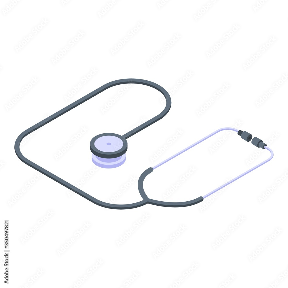 Aufkleber stethoscope icon. isometric of stethoscope vector icon for web design isolated on white background