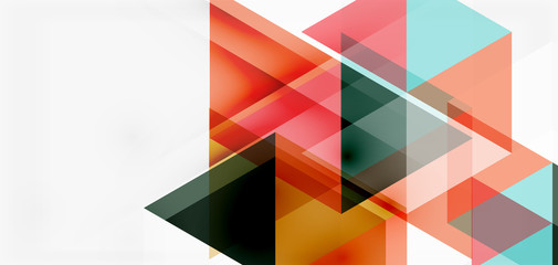 Geometric abstract background, mosaic triangle and hexagon shapes. Trendy abstract layout template for business or technology presentation, internet poster or web brochure cover, wallpaper