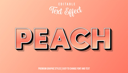 Peach, Editable Text Effect Style