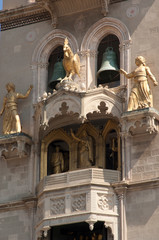 Close shot of the planetarium on the Bell Tower of the Cathedral of Messina in Sicily, Italy