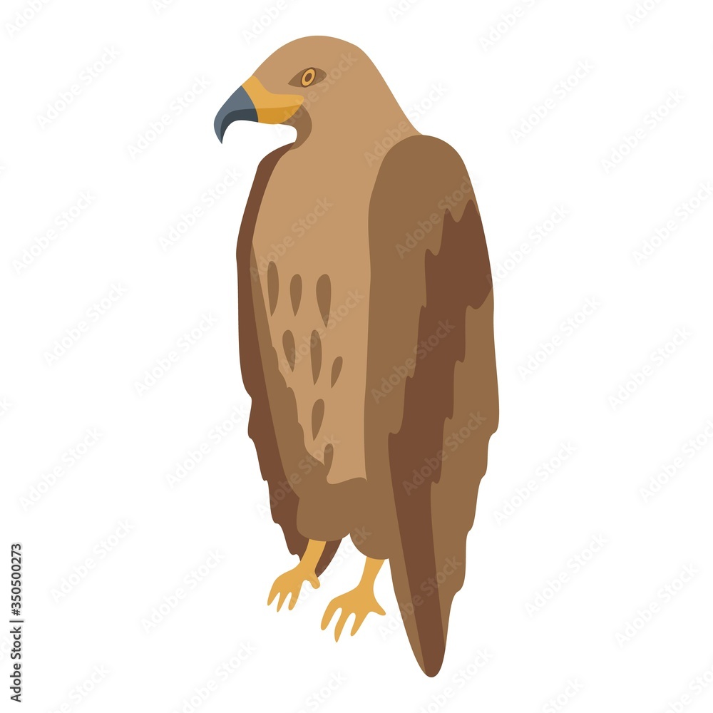 Poster phoenix eagle icon. isometric of phoenix eagle vector icon for web design isolated on white backgrou