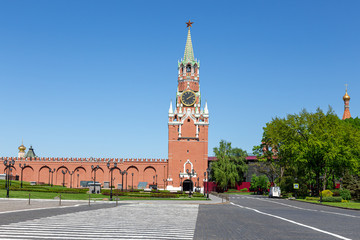 Spasskaya tower of the Moscow Kremlin. Kremlin, Moscow, Russia