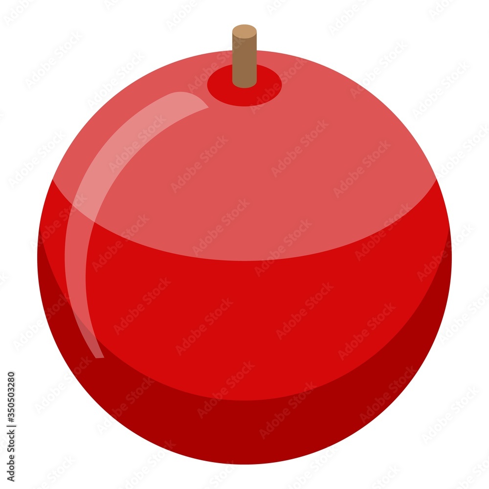 Poster fresh red apple icon. isometric of fresh red apple vector icon for web design isolated on white back