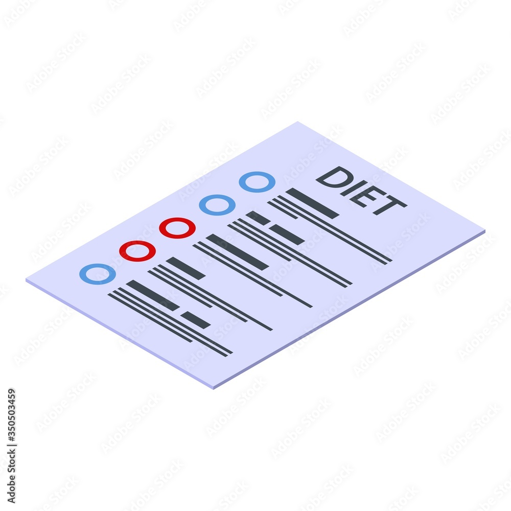 Poster diet program icon. isometric of diet program vector icon for web design isolated on white background