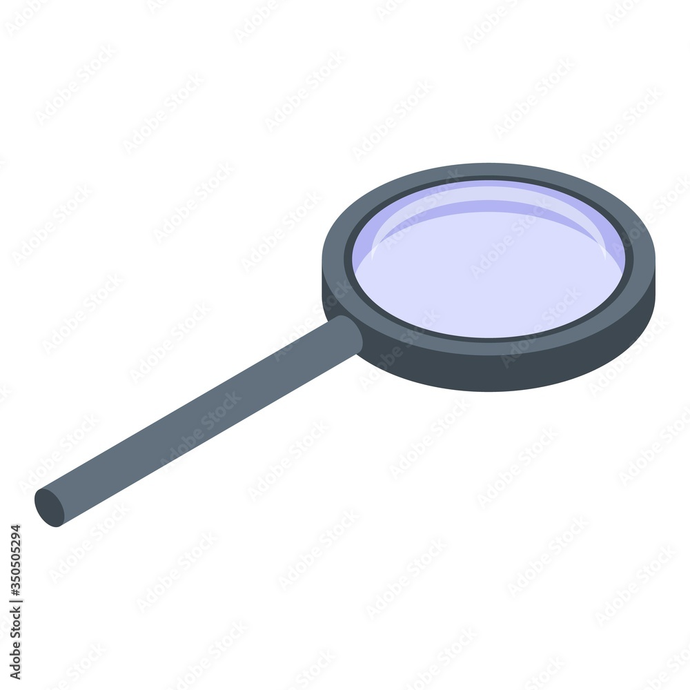 Poster manager magnifier icon. isometric of manager magnifier vector icon for web design isolated on white 
