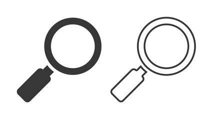 Two magnifying glasses - vector illustration icon