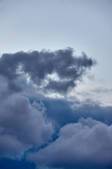 Fototapeta na wymiar Background of storm clouds before a thunder-storm