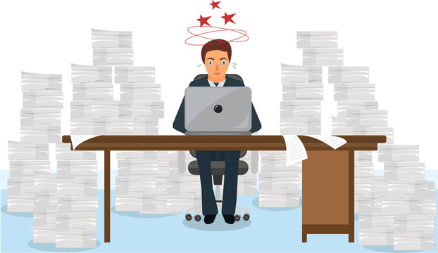 A highly overloaded business manager working