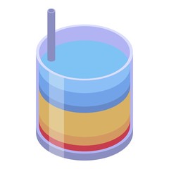 Manhattan cocktail icon. Isometric of manhattan cocktail vector icon for web design isolated on white background