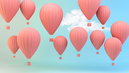 hot air balloons on the sky